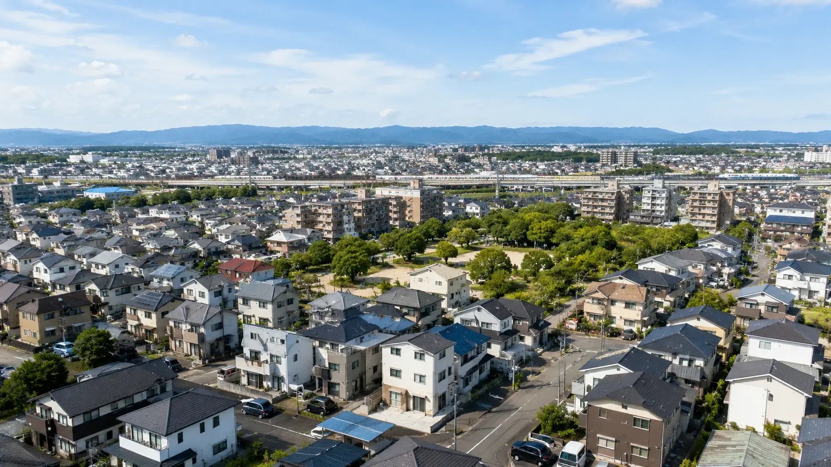 東京・一都三県の住宅街の俯瞰