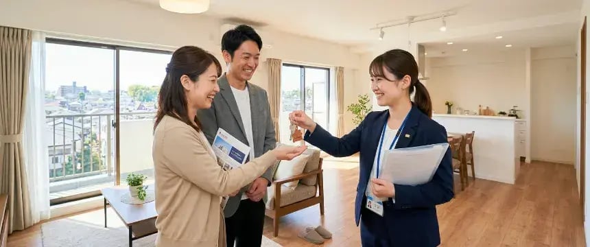 新しい家の鍵渡し