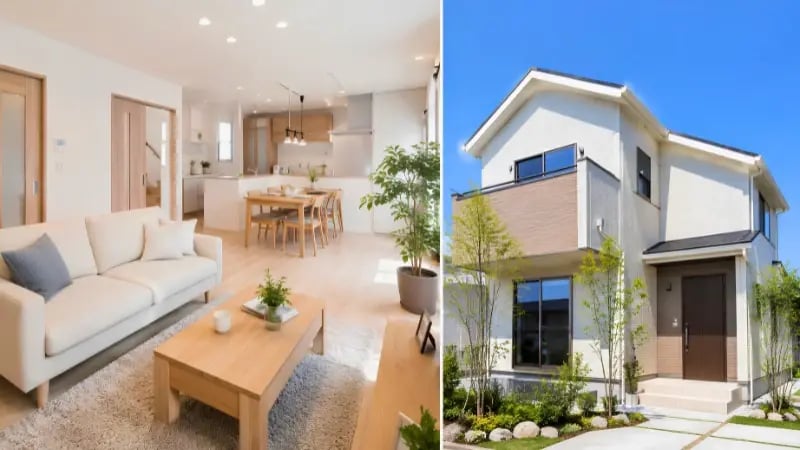 建売住宅のリビング・外観イメージ