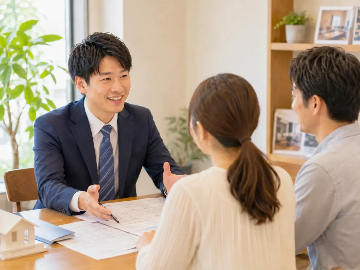 営業：お客様との打ち合わせ・資金計画の様子