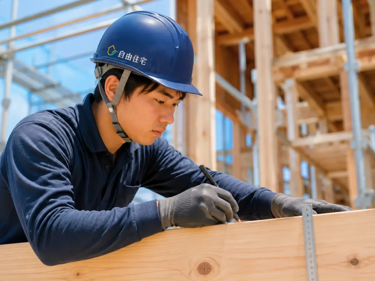 現場で作業する若手社員