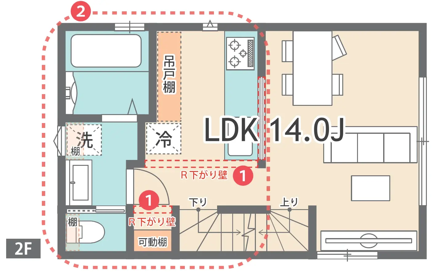3号区 2Fの間取り(参考プラン)