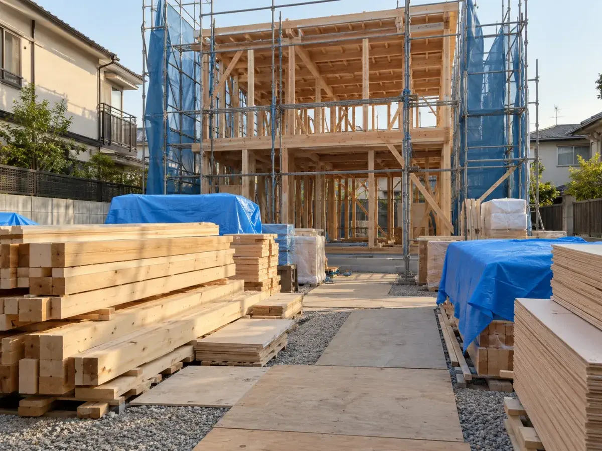 整理整頓された資材置き場（イメージ）
