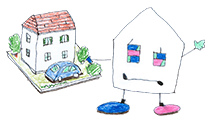 住まいとお付き合いのイラスト