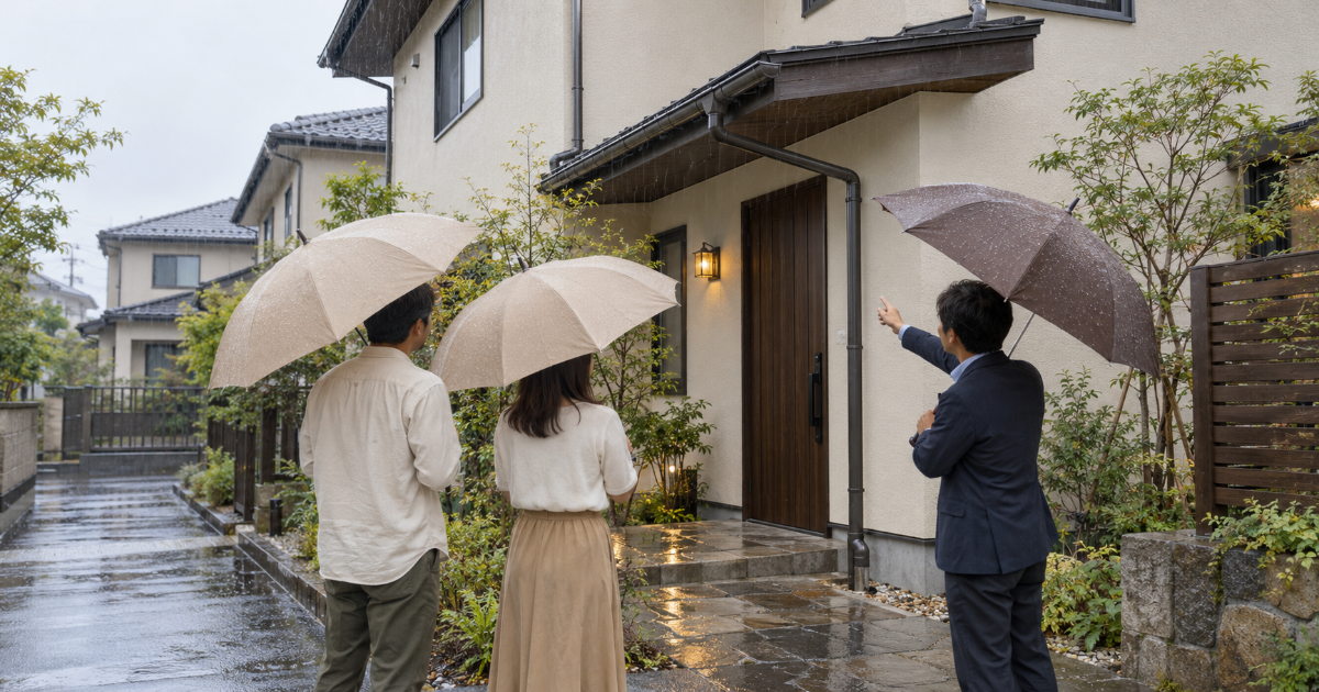 雨の日の物件見学は延期すべきか｜判断の目安と確認したい7つのポイント