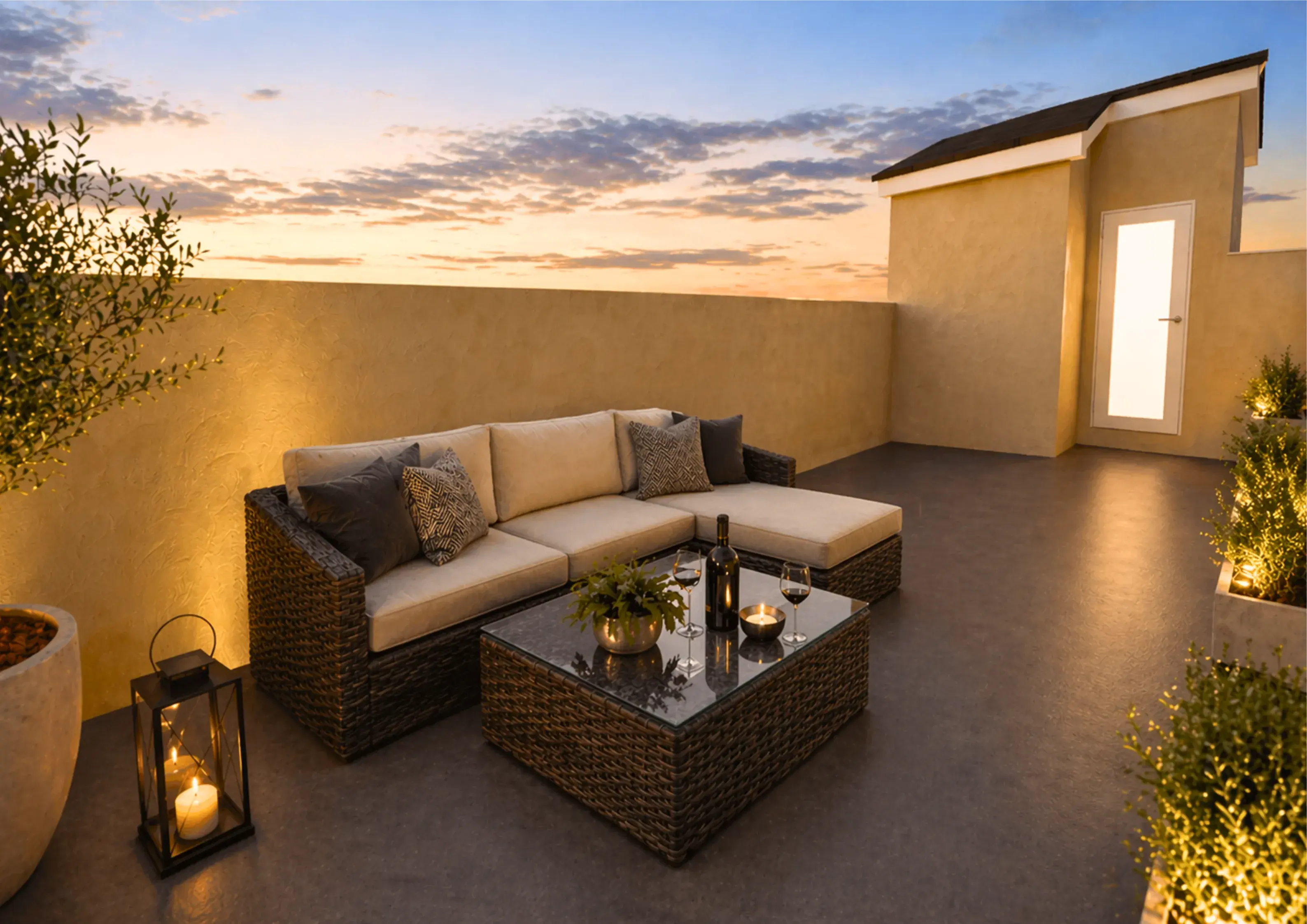 中野2棟_1号棟屋上テラス