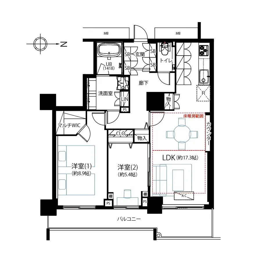 p2_キャナルワーフタワーズイースト2506_販売図面 [更新済み]
