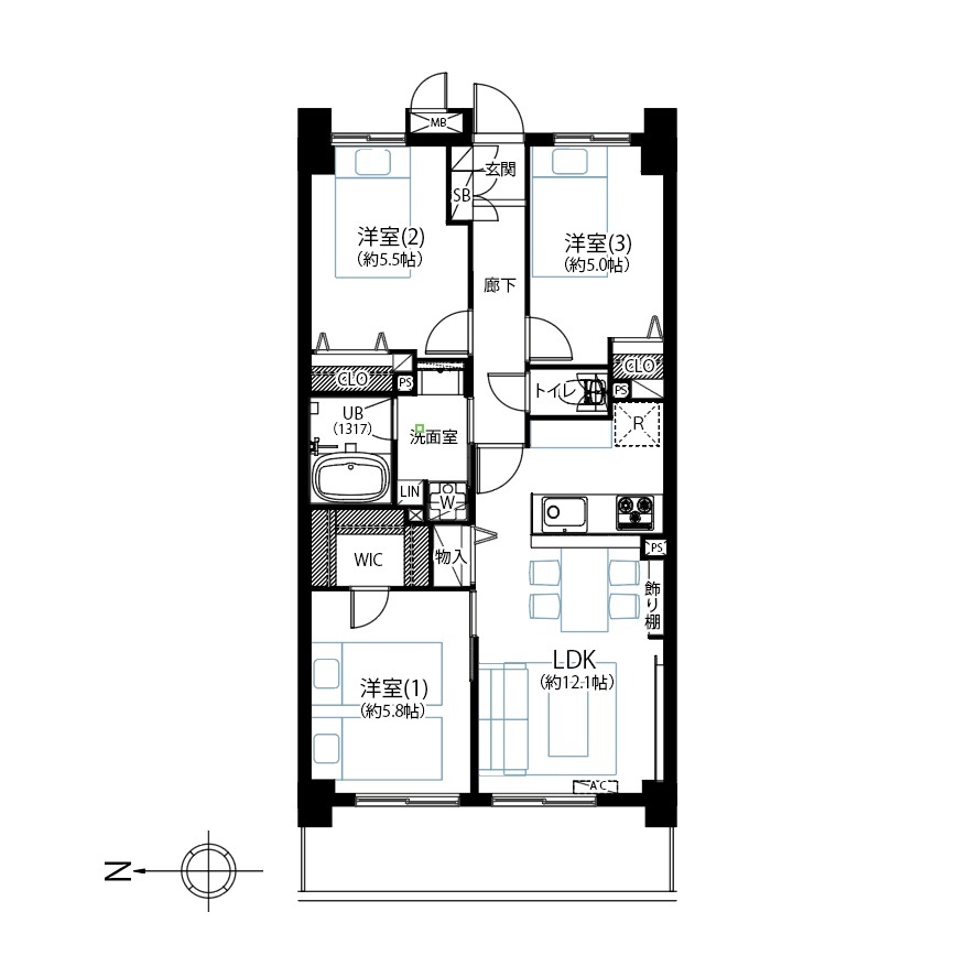 p2_4750キャッスルマンション亀戸立花弐番館703号室_販売図面 [更新済み]