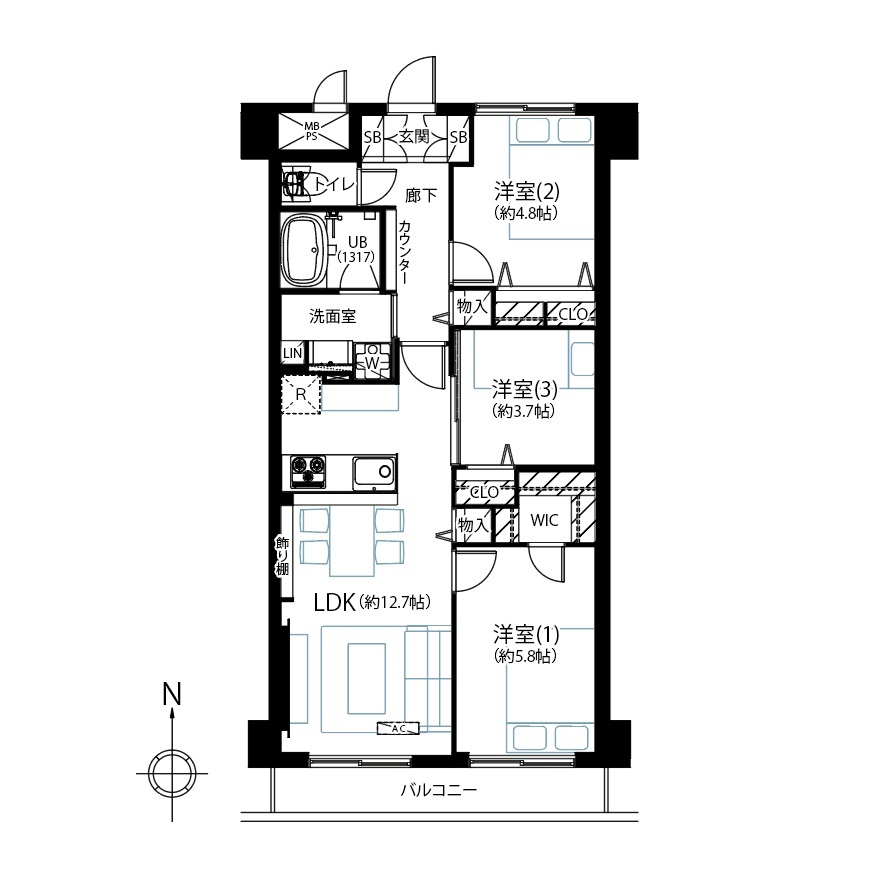 p2_4859さんろーどダイヤモンドマンション305_販売図面 [更新済み]